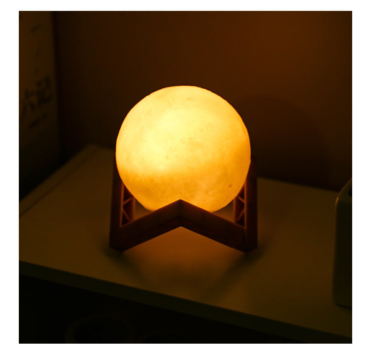 3D Print Moon Lamp LED Night Light Creative Touch Switch Moon Light For Bedroom Decoration Birthday Gift