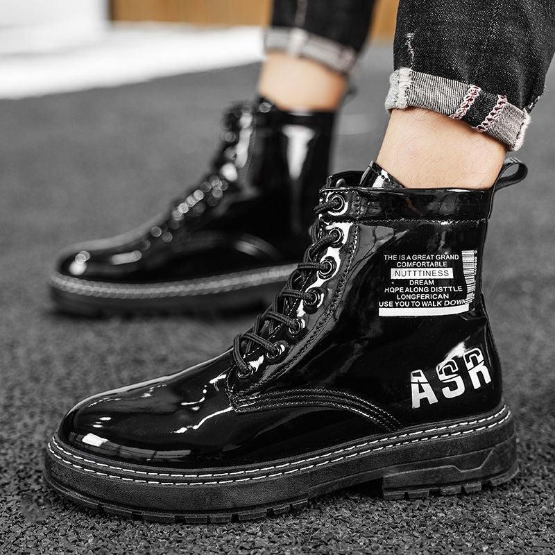 Men's Casual PU Leather Boots Increase Shoes