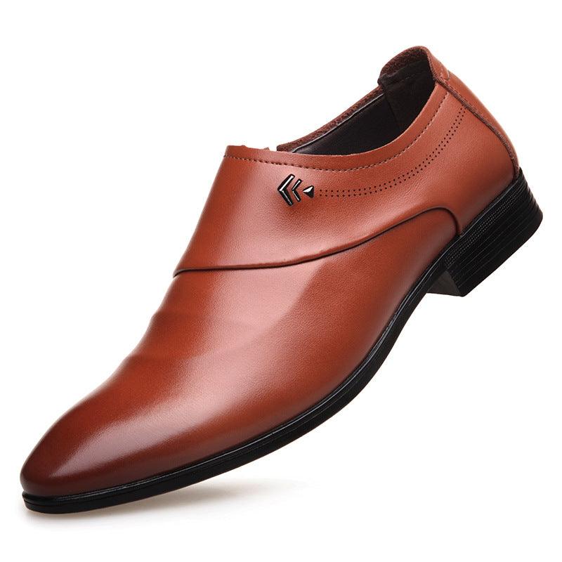 Formal Wear Youth Casual Summer Breathable Men's British Leather Shoes