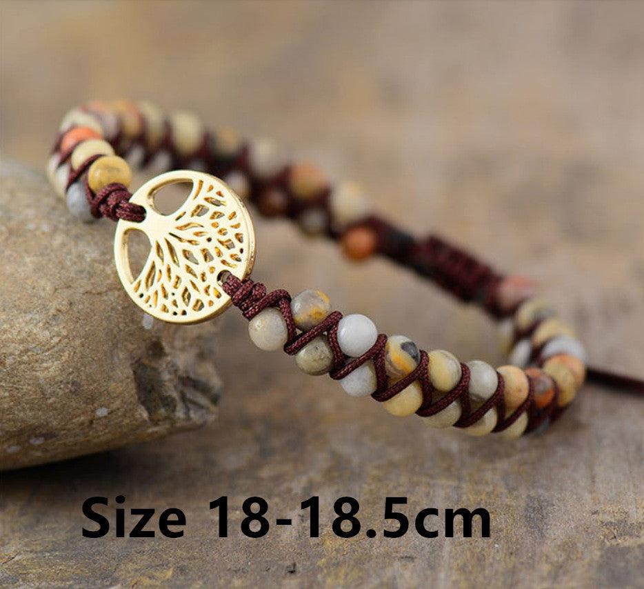 Natural Stone Bead Hand-Woven Friendship Bracelet