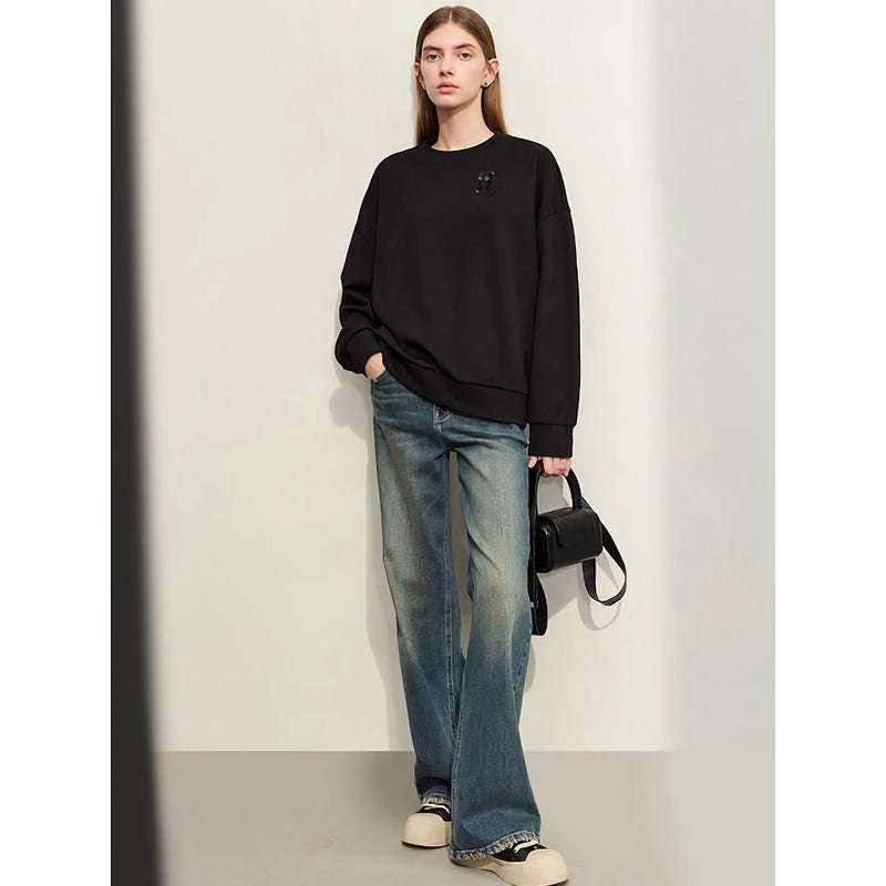retro washed denim jeans, view 3 - MRSLM