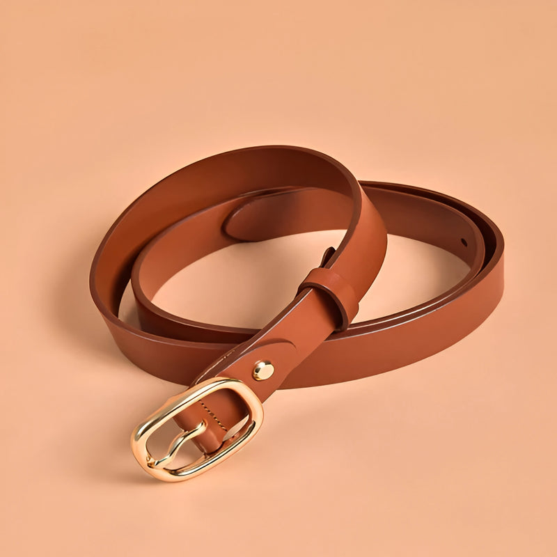 women's leather belt with pin buckle - MRSLM
