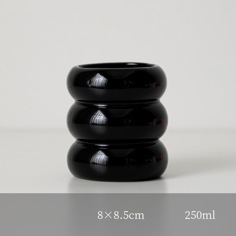 nordic ceramic candlestick holder, view 4 - MRSLM