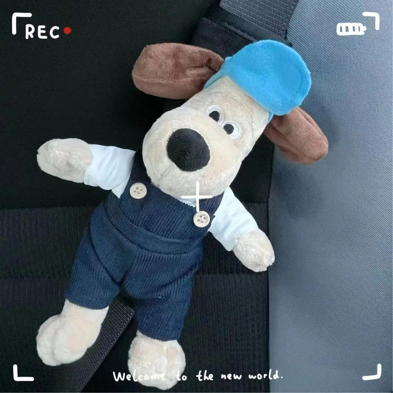 cartoon dog plush seat belt protector, view 8 - MRSLM