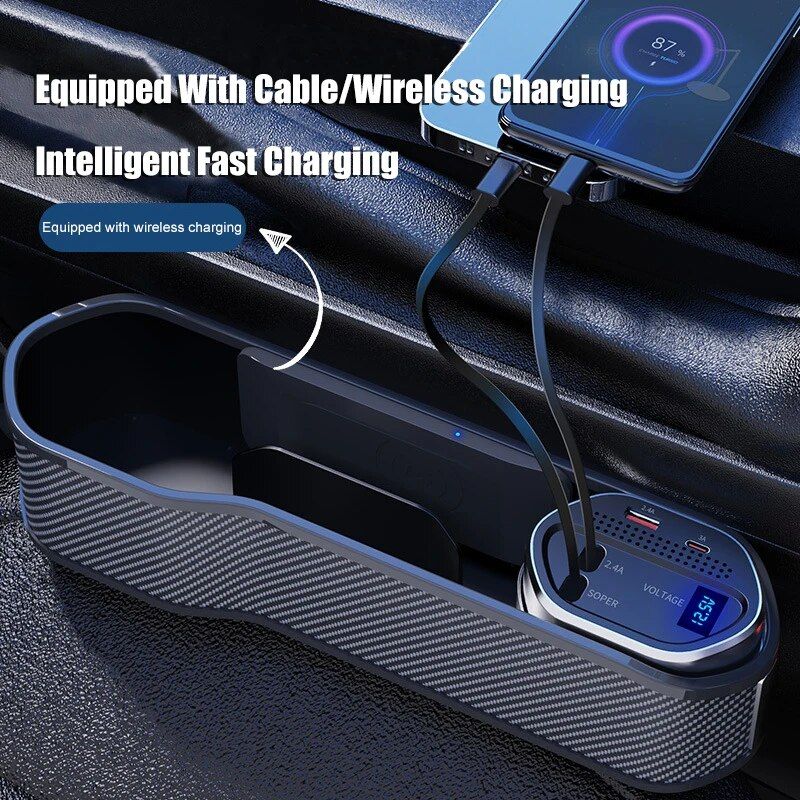 seat gap organizer with charging, view 7 - MRSLM