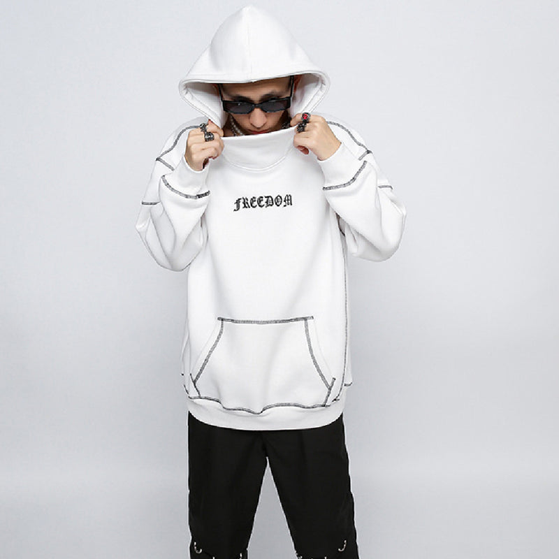 men's loose hooded sweater, view 3 - MRSLM