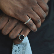 sterling silver agate ring, view 2 - MRSLM