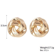 Gold spiral drop earrings, view 11 - MRSLM