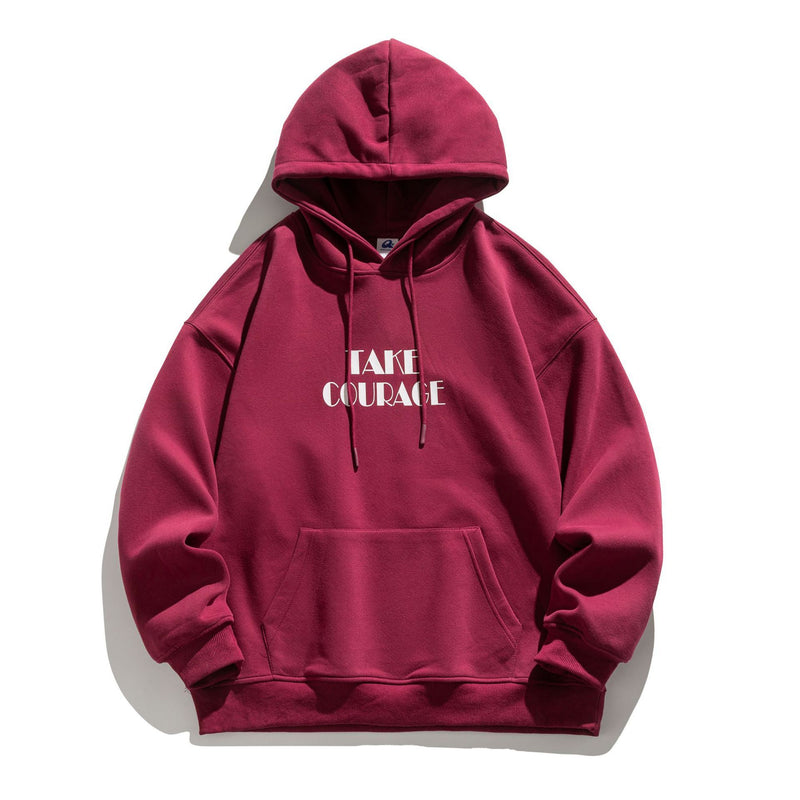 hooded sweater letter print loose top, view 9 - MRSLM