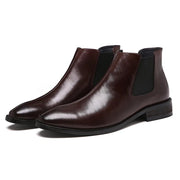 men's leather chelsea boots, view 4 - MRSLM