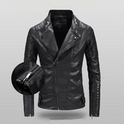 men's fleece-lined PU leather jacket - MRSLM