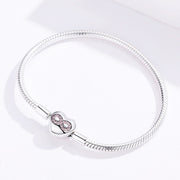 925 silver diy basic leaf bracelet, view 4 - MRSLM