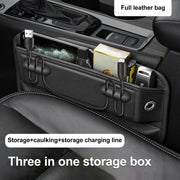 leather car seat gap organizer, view 7 - MRSLM