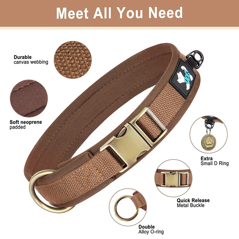 soft padded adjustable dog collar, view 8 - MRSLM