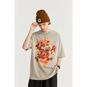 metallic sunflower print T-shirt, view 7 - MRSLM