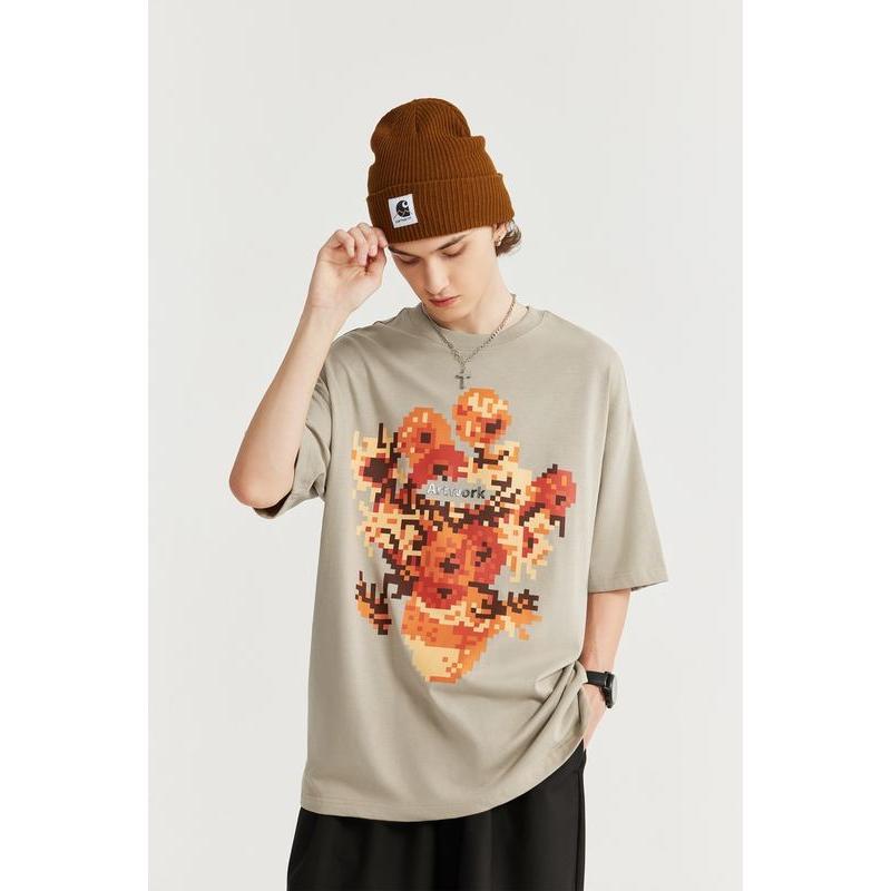 metallic sunflower print T-shirt, view 7 - MRSLM