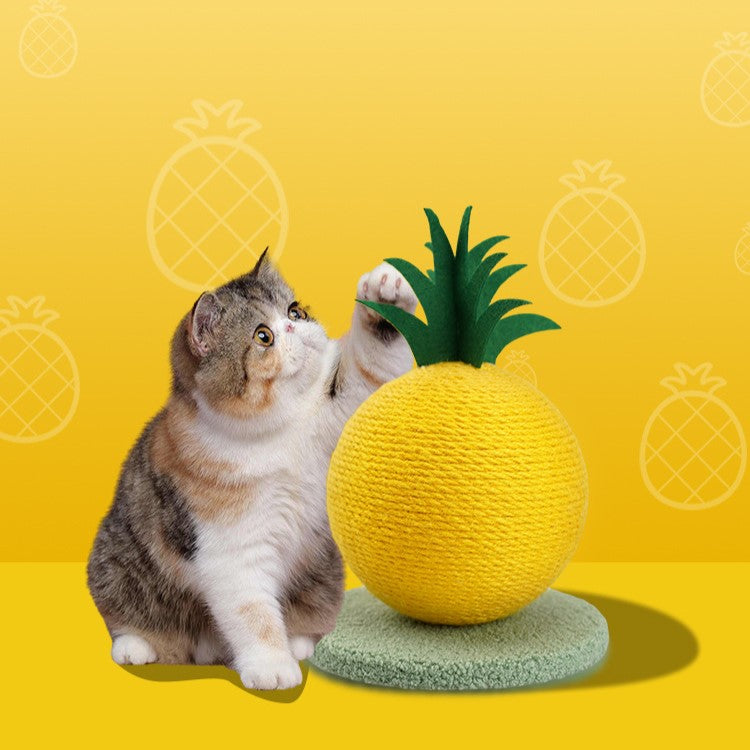 sisal fruit cat scratching board with climbing frame, view 2 - MRSLM