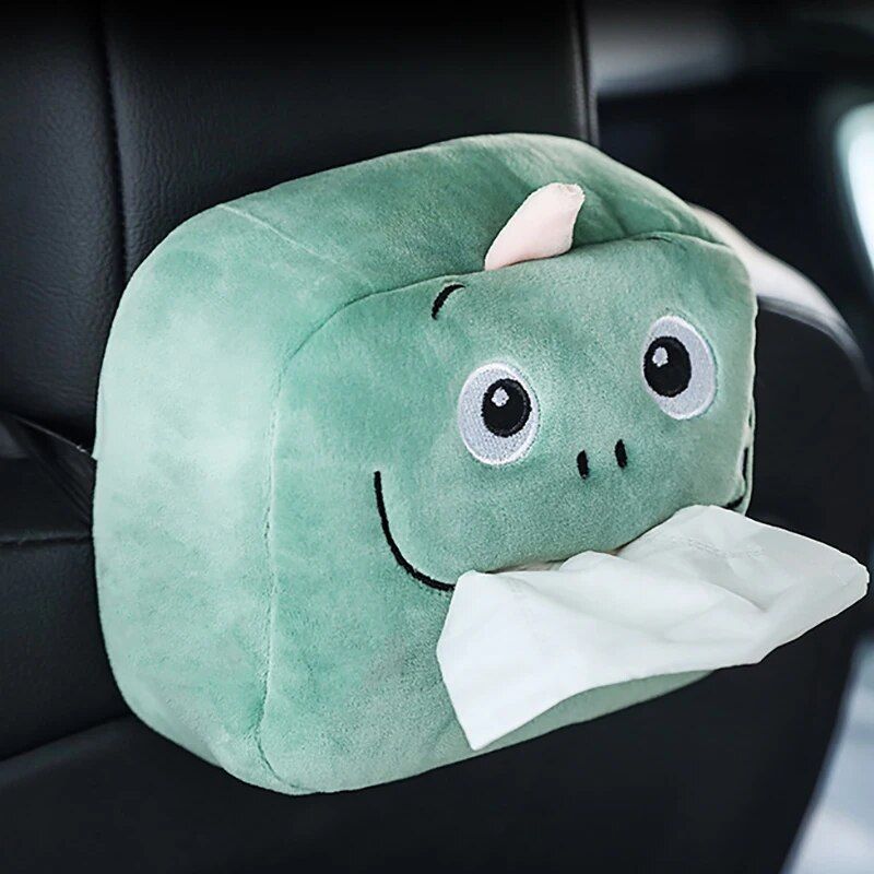 Plush animal car tissue holder, view 8 - MRSLM