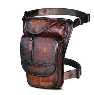Retro casual leather messenger bag, view 11 - MRSLM