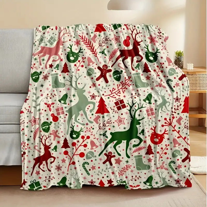 Christmas digital-print throw blanket, view 16 - MRSLM