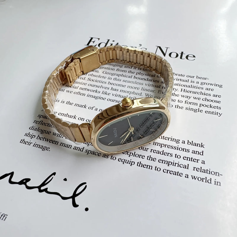 small oval quartz watch for women, view 11 - MRSLM