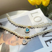 pearl and crystal pet collar with scarf, view 8 - MRSLM