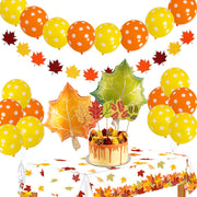 Thanksgiving maple leaf balloon set, view 7 - MRSLM