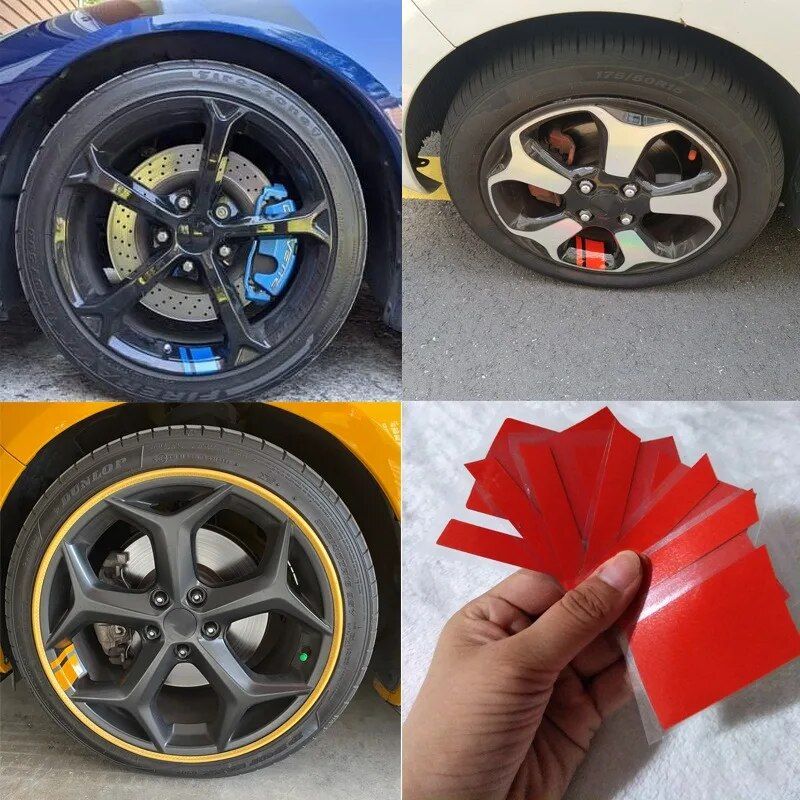 Reflective car wheel rim stickers, view 10 - MRSLM