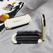 portable foldable hair brush with mirror, view 8 - MRSLM