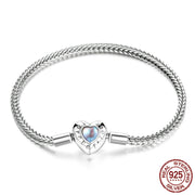 heart moonstone sterling silver bracelet, view 5 - MRSLM