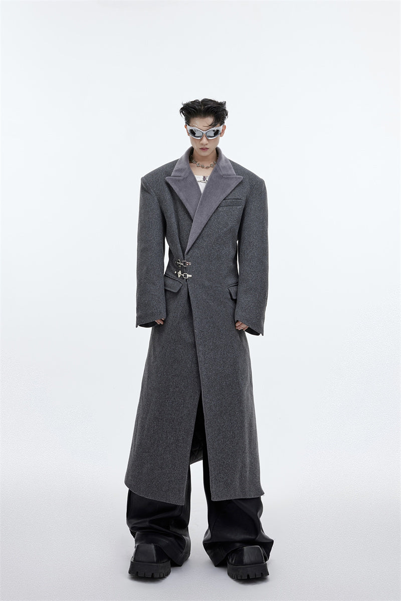 men's long over-the-knee coat, view 5 - MRSLM