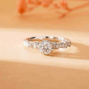 bow moissanite wedding ring, view 4 - MRSLM