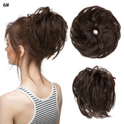 fluffy curly hair bun chignon, view 11 - MRSLM