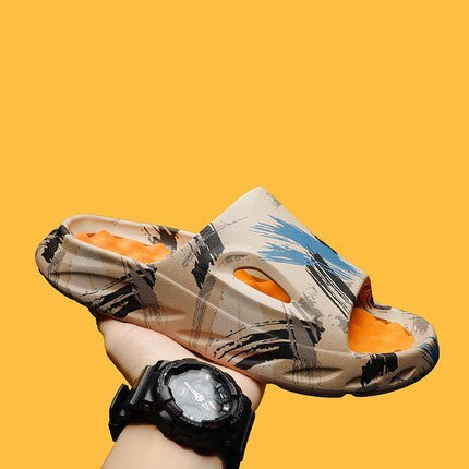 men's summer thick sole flip-flops, view 4 - MRSLM