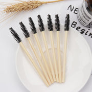 disposable bamboo eyebrow and eyelash brushes, view 3 - MRSLM