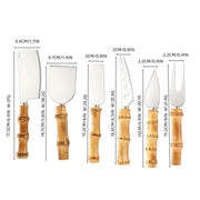 bamboo cheese knives set, view 7 - MRSLM