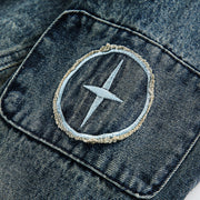 men's embroidered denim jacket, view 4 - MRSLM