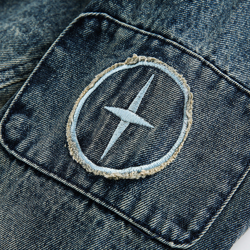 men's embroidered denim jacket, view 4 - MRSLM