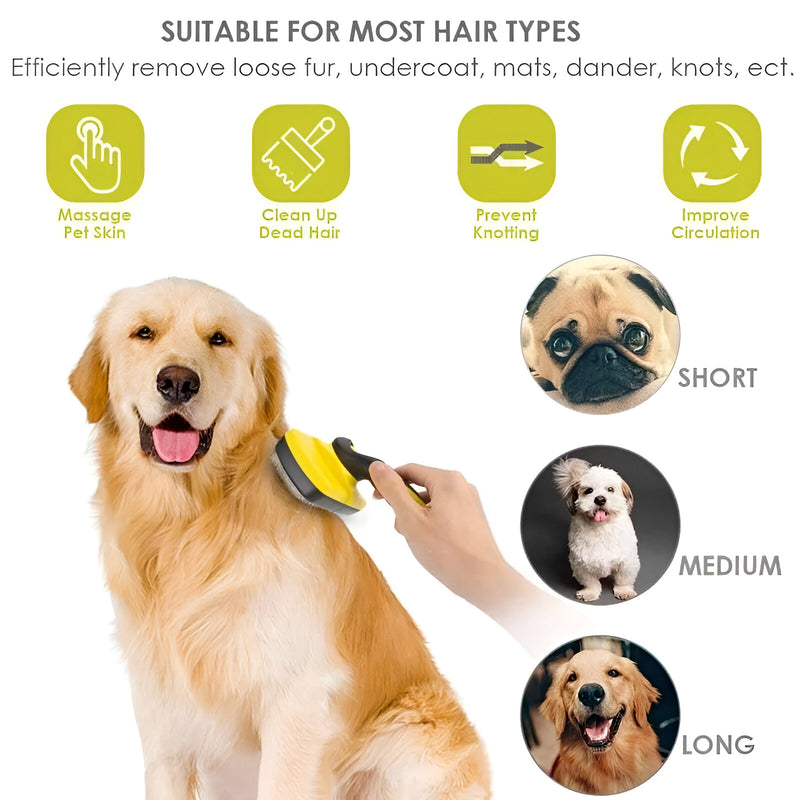 self-cleaning pet brush, view 7 - MRSLM