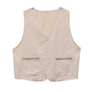 women's summer cotton vest and printed shirt, view 4 - MRSLM