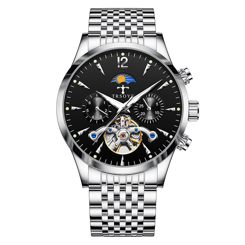 Men's hollow out mechanical watch, view 4 - MRSLM