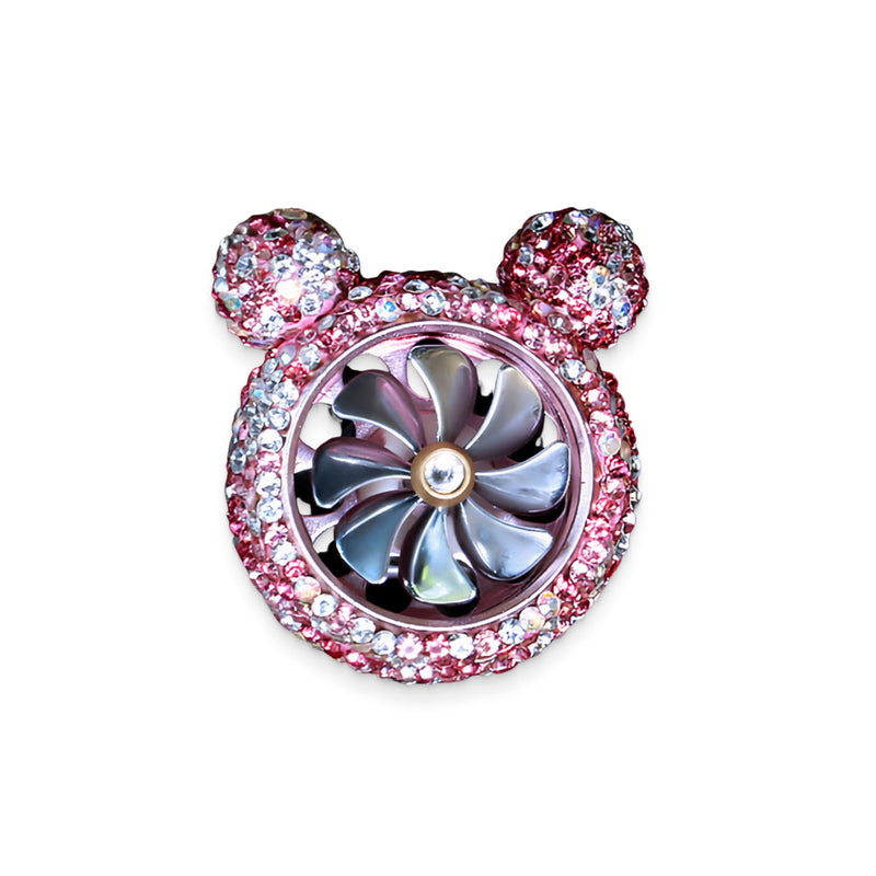 pink crystal bear air freshener, view 2 - MRSLM