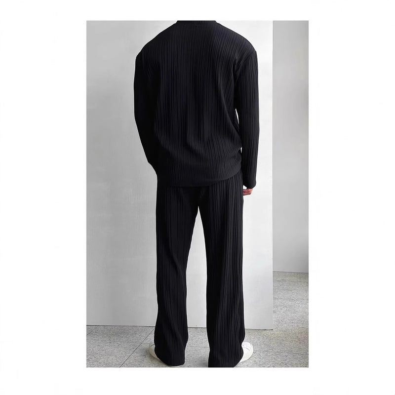men's button shirt and trousers set, view 4 - MRSLM