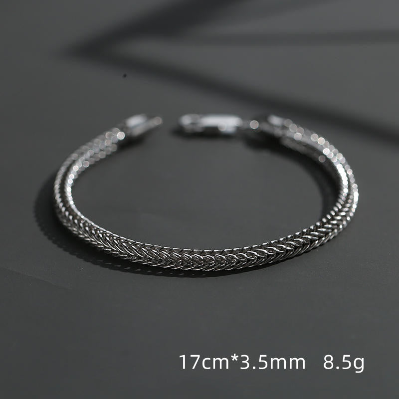 men's s925 silver chain bracelet, view 7 - MRSLM
