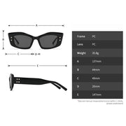 Retro cat eye rivet sunglasses, view 13 - MRSLM