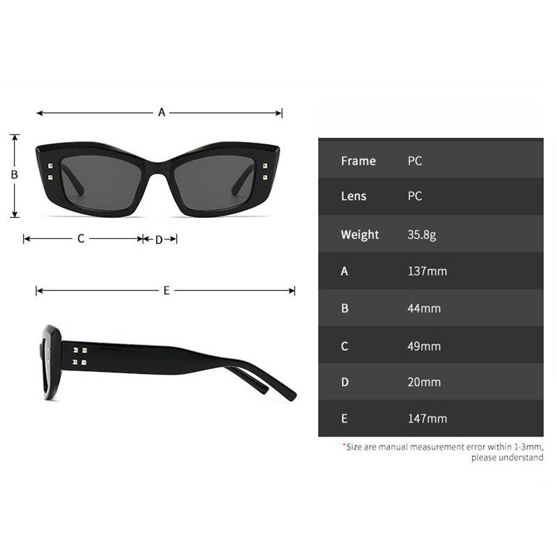 Retro cat eye rivet sunglasses, view 13 - MRSLM