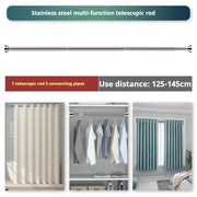 adjustable stainless steel tension shower curtain rod, view 4 - MRSLM