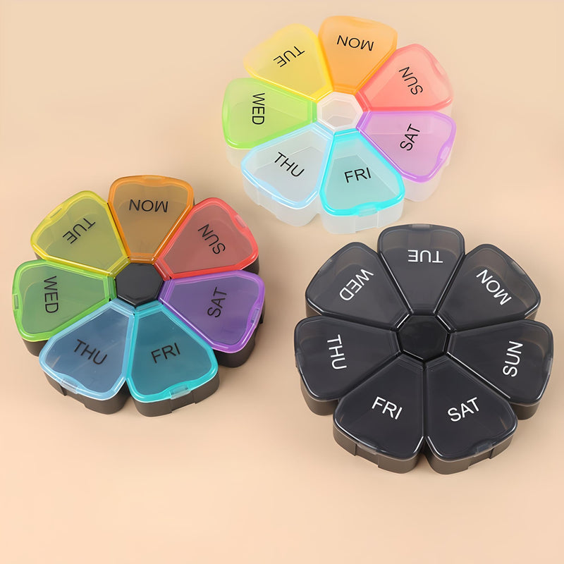 compact 7-grids travel pill organizer, view 9 - MRSLM