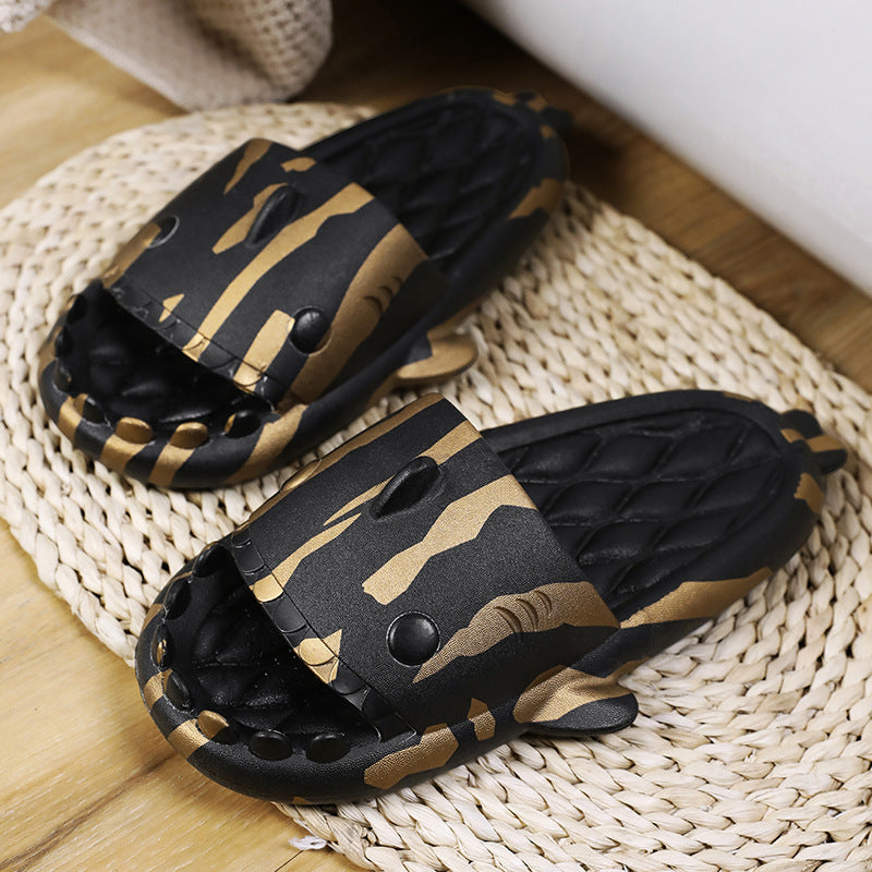 cute shark couple slide slippers, view 5 - MRSLM
