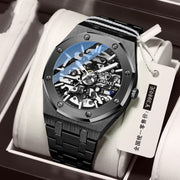 men's octagon skeleton automatic watch, view 4 - MRSLM